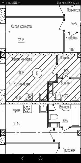 Квартира-студия, 19,7 м², 4/22 эт.