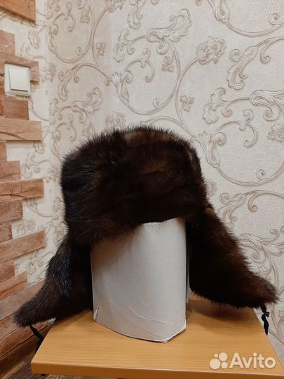 Норковая шапка мужская ушанка