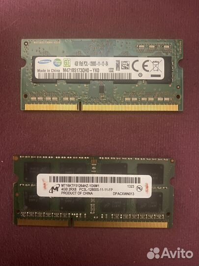 Оперативная память DDR3L 4 Гб (samsung, micron)