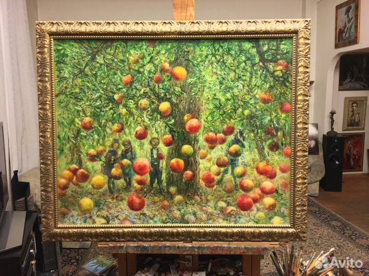 Картина маслом, Яблочный спас, 2012, 80х100