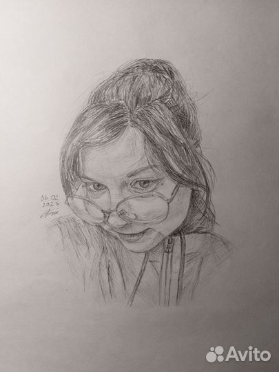 Портрет по фото карандашом