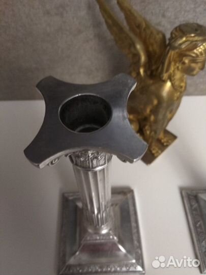 Антикварные серебряные подсвечники Германия