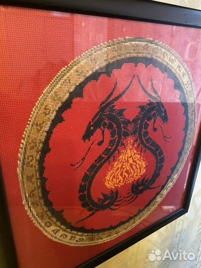 Картина Драконы (41х41 см)