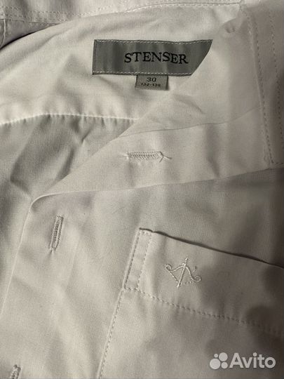 Рубашка белая для мальчика размер 122-128