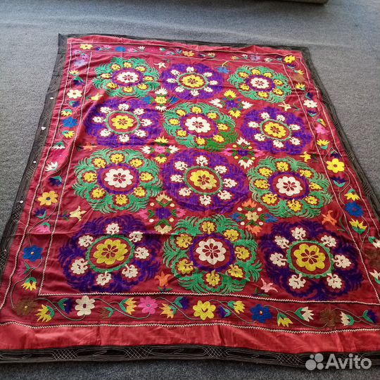 Узбекское винтажное сюзане. Покрывало, панно