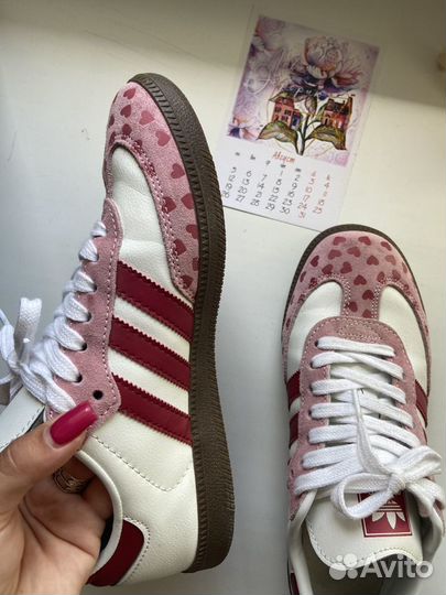 Кеды кроссовки Adidas samba x CDG pink