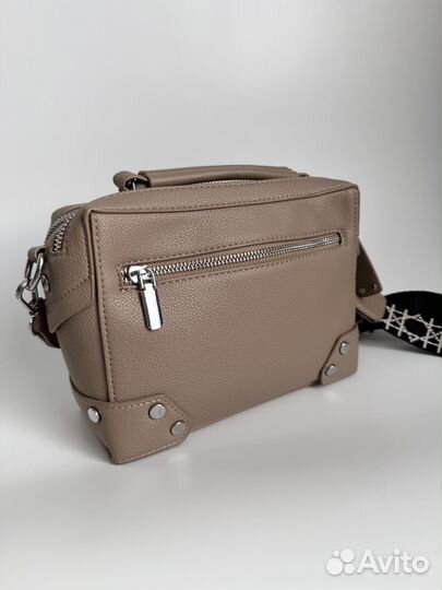 Сумка женская кросс боди бежевая