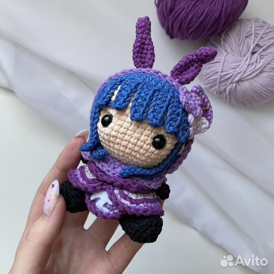 Вязаная игрушка Райдэн (маг бездны) Genshin Impact