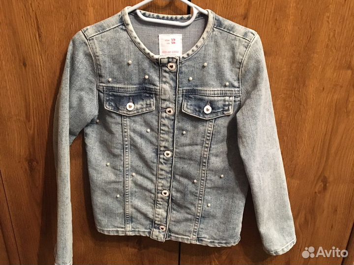 Джинсовая куртка для девочки 128