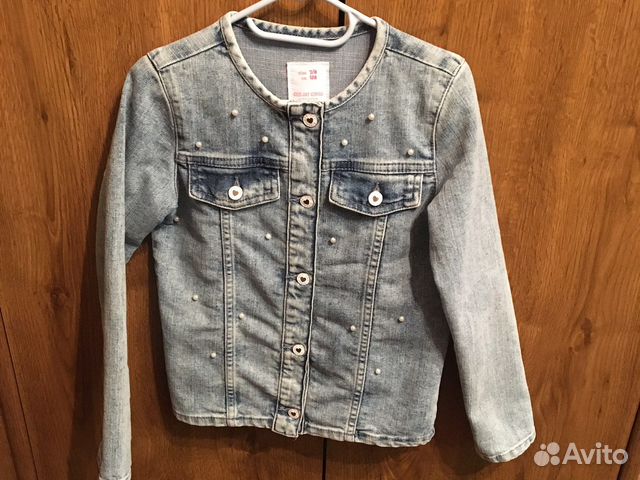 Джинсовая куртка для девочки 128