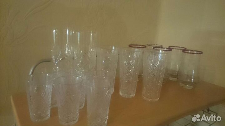 Хрустальные стаканы бокалы стопки