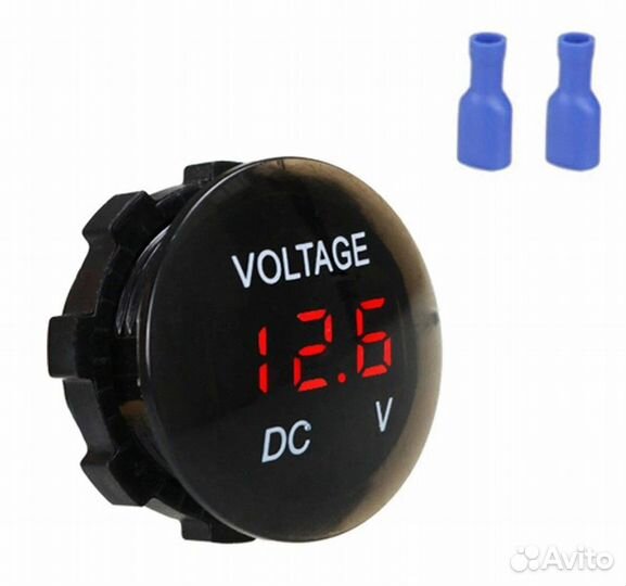 Врезной автомобильный вольтметр 12-24V SKU-2029