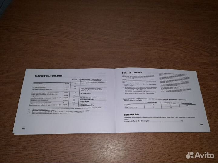 Fiat Panda Книга Эксплуатация и обслуживание