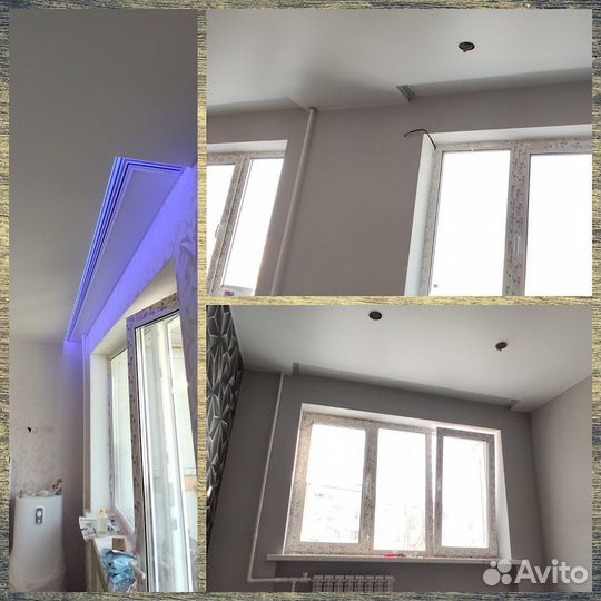 Натяжные потолки, пластиковые окна