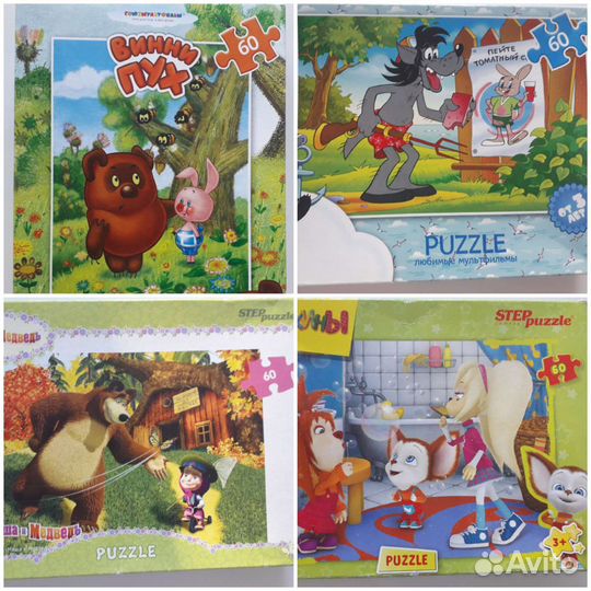 Пазлы, кубики, алфавит для малышей