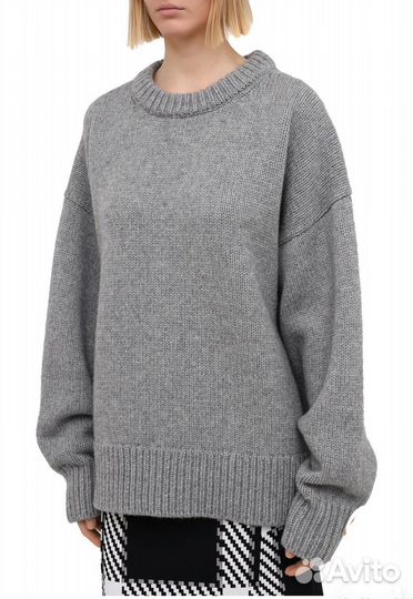 Свитер из шерсти и кашемира The Row серый размер М