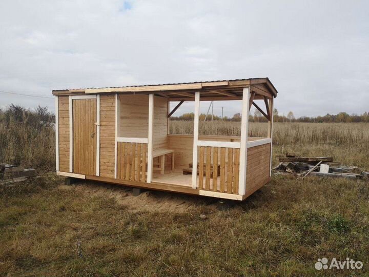 Беседка и хозблок для хранения 6*2,5