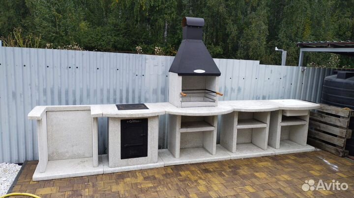 Мангальный комплекс, печь под казан, гриль зона, к