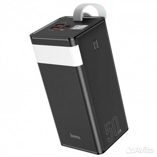 Power bank Hoco J86A 50000mah, дисплей, лампа, быстр зарядка, черный