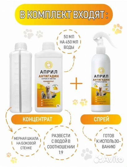 Антигадин для кошек нейтрализатор запаха животных