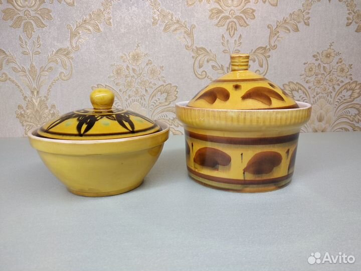 Маслёнка и сахарница 