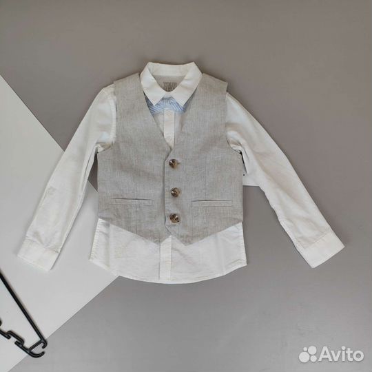 Рубашка жилетка бабочка мальчику 110 C&A Германия