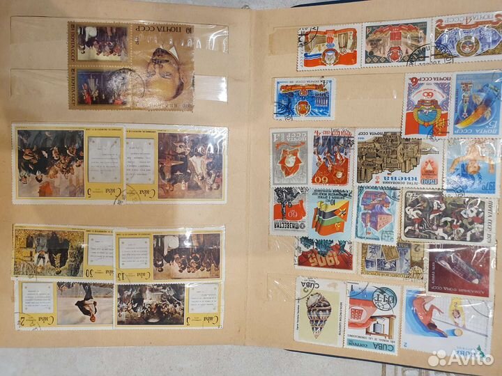 Коллекция марок разных стран более 300 шт