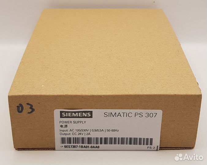 6ES7307-1BA01-0AA0 Блок питания simatic S7-300 2А