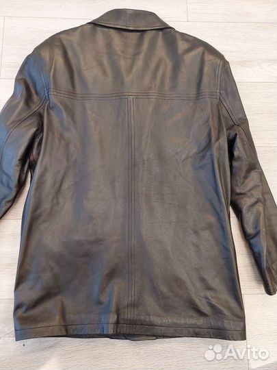 Пальто мужское кожаное