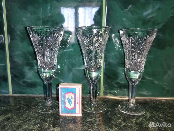Рюмки, бокалы хрусталь