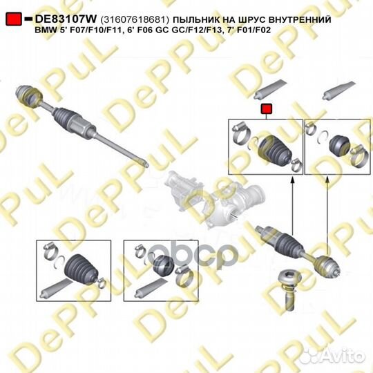 Пыльник шруса DE83107W deppul