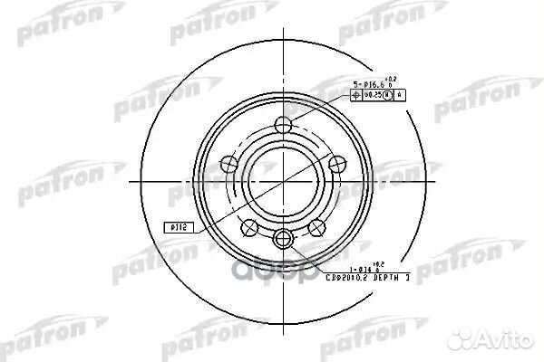 Диск торм.зад.VW transporter IV C 90-03, PBD404