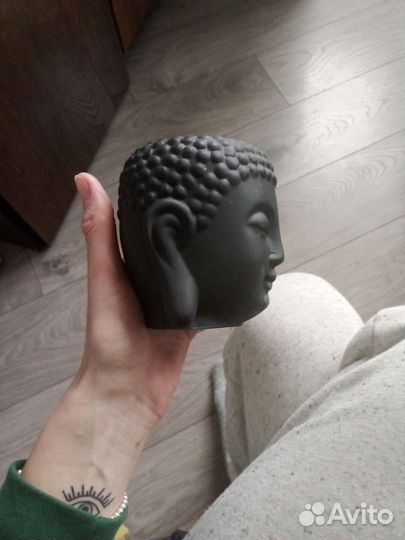 Кашпо с головой Будды небольшое