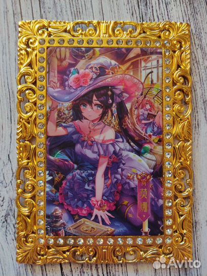 Метал карточка Мона геншин