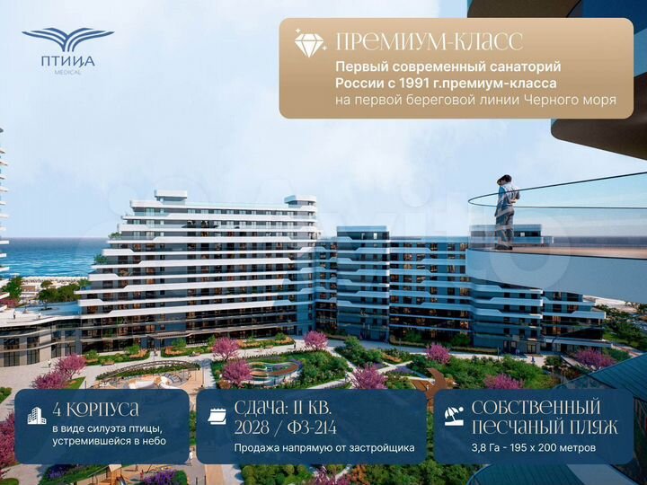 Апартаменты-студия, 24,5 м², 8/16 эт.