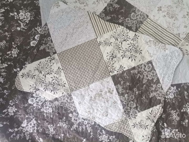 Покрывало + наволочки пэчворк 100 хб стеганое