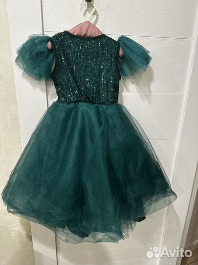 Платье нарядное из фатина с подстветкой р.104-110