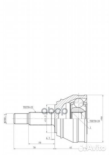 ШРУС VW passat наружн. GIK04038 ganz