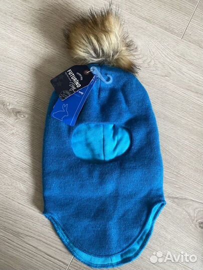 Зимняя шапка-шлем futurino 48-50 шерсть новая