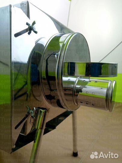 Печь для палатки Пошехонка Средняя на 30 л. c 3D э