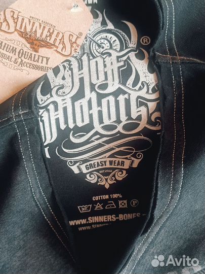 Футболка новая sinners Hot motors