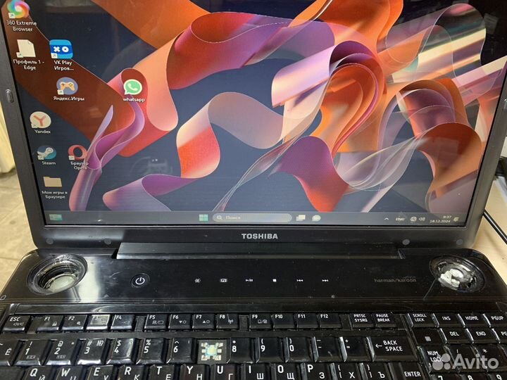 Ноутбук toshiba satellite p300-133 На запчасти