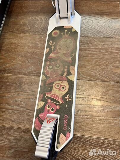 Самокат детский бело- розовый MID1 oxelo Декатлон