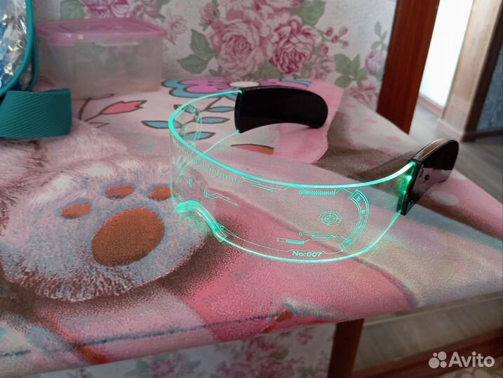 Светящиеся лед очки киберпанк