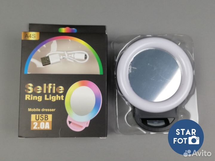 Кольцевая лампа RGB для селфи 11.5см USB A4S