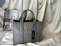 Marc Jecobs The Leather Medium Tote Bag Wolf Grey