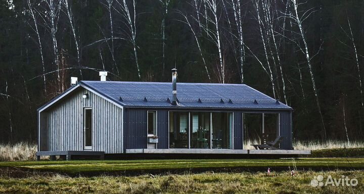 Готовый проект дома барнхаус для аренды и жилья 70