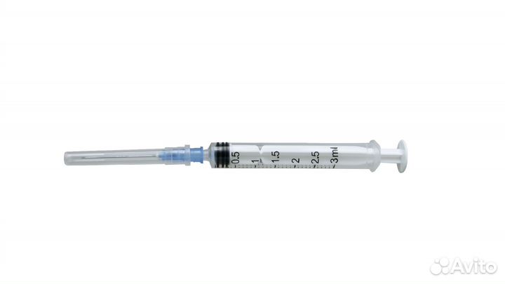 Шприц инъекционный одноразовый 2 мл, с иглой 23G