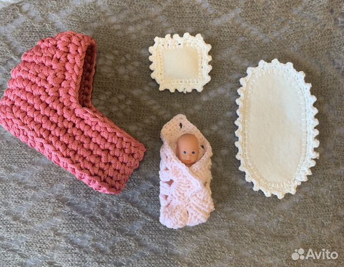 Вязаная люлька для куклы(пупсика) барби