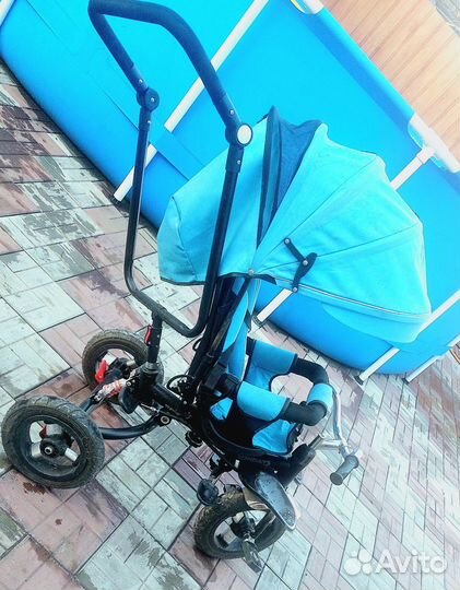 Велосипед коляска с ручкой